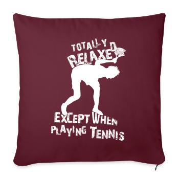 Tennis Mentality Monster Shirt - Sofa pillowcase 17,3'' x 17,3'' (45 x 45 cm) - burgundy - Front
