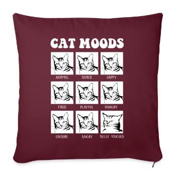 Drôle d’ambiance de chat design de chat pour - Housse de coussin décorative 45 x 45 cm - bordeaux - Devant
