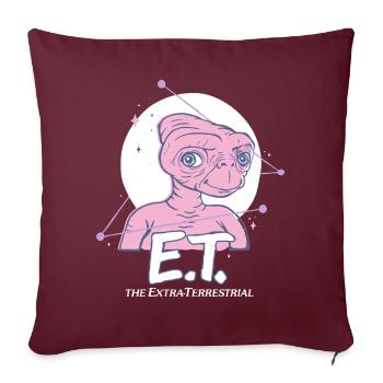 E.T. L'Extra-Terrestre Lune - Housse de coussin décorative 45 x 45 cm - bordeaux - Devant