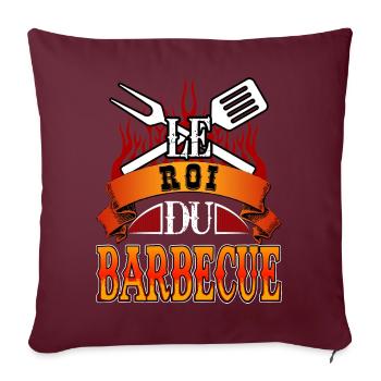Le Roi Du Barbecue BBQ - Housse de coussin décorative 45 x 45 cm - bordeaux - Devant