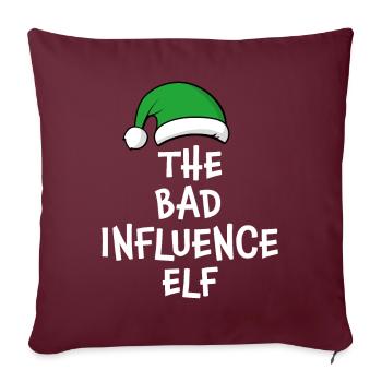 L’Elfe de la Mauvaise Influence - Housse de coussin décorative 45 x 45 cm - bordeaux - Devant