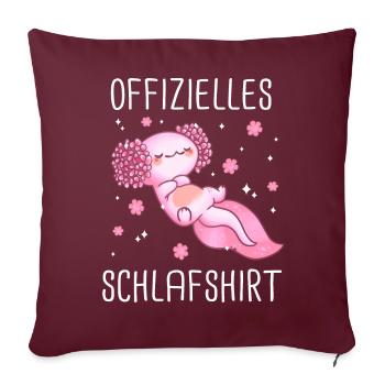 Axolotl Schwanzlurch Axolotls - Sofakissenbezug 45 x 45 cm - Burgunderrot - Vorne