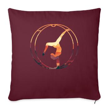 Rhönrad Gymnastique Gymnastique Roue Rhönräder - Housse de coussin décorative 45 x 45 cm - bordeaux - Devant