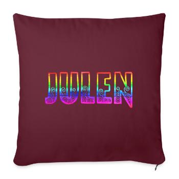 julen rs regenbogen - Sofakissenbezug 45 x 45 cm - Burgunderrot - Vorne