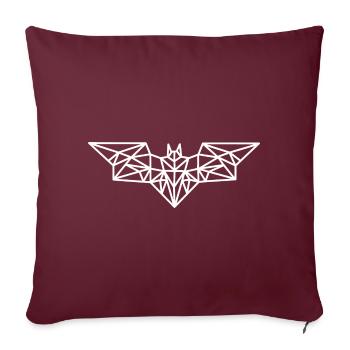 Bat Geometric Line - Sofa pillowcase 17,3'' x 17,3'' (45 x 45 cm) - burgundy - Front