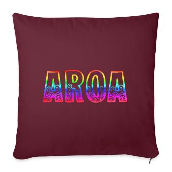 Aroa rs Arc-en-ciel - Housse de coussin décorative 45 x 45 cm - bordeaux - Devant