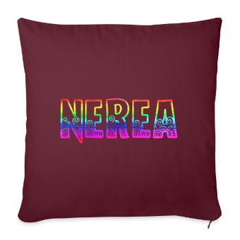 nerea rs arc-en-ciel - Housse de coussin décorative 45 x 45 cm - bordeaux - Devant