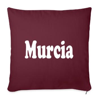 MURCIE - Housse de coussin décorative 45 x 45 cm - bordeaux - Devant
