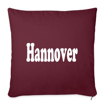 Hannover - Sofakissenbezug 45 x 45 cm - Burgunderrot - Vorne