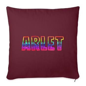 arlet rs arc-en-ciel - Housse de coussin décorative 45 x 45 cm - bordeaux - Devant