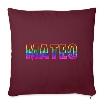 mateo rs regenbogen - Sofakissenbezug 45 x 45 cm - Burgunderrot - Vorne