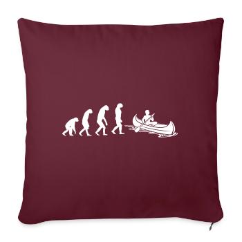Canoë-kayak conducteur évolution motif - Housse de coussin décorative 45 x 45 cm - bordeaux - Devant
