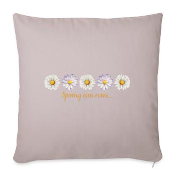 Spring can come... - Sofa pillowcase 17,3'' x 17,3'' (45 x 45 cm) - light taupe - Front
