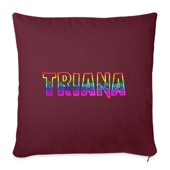 triana rs arc-en-ciel - Housse de coussin décorative 45 x 45 cm - bordeaux - Devant