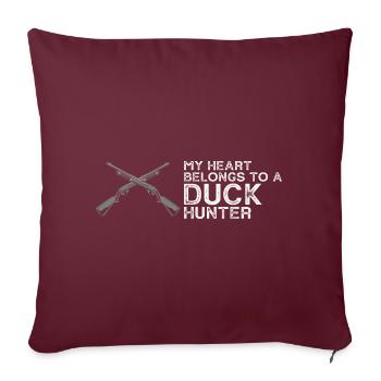 Chasse au canard Chasse au canard Chasseur de canard Chasseur de canard Conception - Housse de coussin décorative 45 x 45 cm - bordeaux - Devant