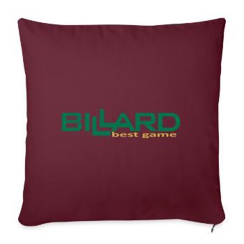 Billard Design Best Game, Poolbillard - Sofakissenbezug 45 x 45 cm - Burgunderrot - Vorne