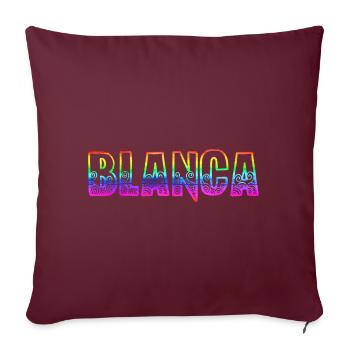 blanca rs arc-en-ciel - Housse de coussin décorative 45 x 45 cm - bordeaux - Devant