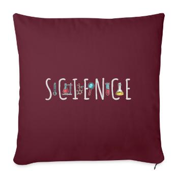 Science - Housse de coussin décorative 45 x 45 cm - bordeaux - Devant