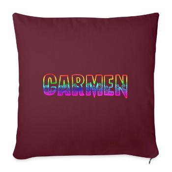 carmen rs arc-en-ciel - Housse de coussin décorative 45 x 45 cm - bordeaux - Devant