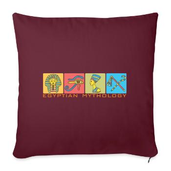 Mythologie égyptienne Ägypthische Mythologie - Housse de coussin décorative 45 x 45 cm - bordeaux - Devant
