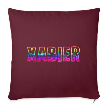 Xabier RS Arc-en-ciel - Housse de coussin décorative 45 x 45 cm - bordeaux - Devant
