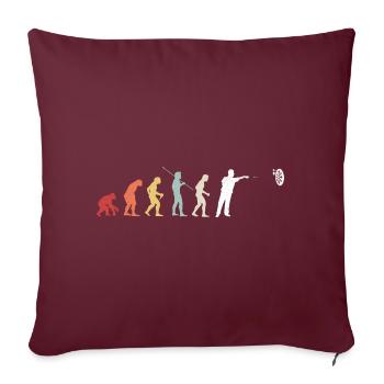 Dart Evolution Darts Joueur Darts Darts Darts Cadeau - Housse de coussin décorative 45 x 45 cm - bordeaux - Devant