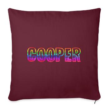 cooper rs arc-en-ciel - Housse de coussin décorative 45 x 45 cm - bordeaux - Devant