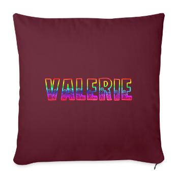 valérie rs arc-en-ciel - Housse de coussin décorative 45 x 45 cm - bordeaux - Devant