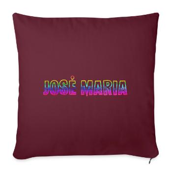 José Maria RS Arc-en-ciel - Housse de coussin décorative 45 x 45 cm - bordeaux - Devant