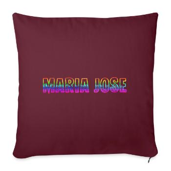 Maria Jose RS Arc-en-ciel - Housse de coussin décorative 45 x 45 cm - bordeaux - Devant