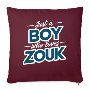Cadeau de danse Zouk - Housse de coussin décorative 45 x 45 cm - bordeaux - Devant