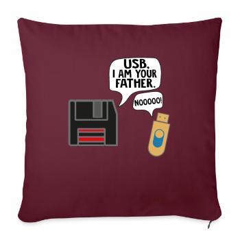 Computer Programmierer Nerd USB I am your father - Sofakissenbezug 45 x 45 cm - Burgunderrot - Vorne