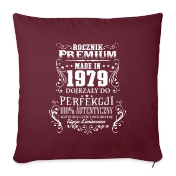 1979 39 Rocznik Premium urodziny prezent PL - Sofa pillowcase 17,3'' x 17,3'' (45 x 45 cm) - burgundy - Front