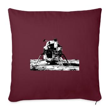 Moon landing L'Apollo 11 | Univers astronaute Ufo - Housse de coussin décorative 45 x 45 cm - bordeaux - Devant