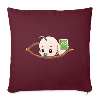 Pregnancy Smartphone Pregnant Gift - Sofa pillowcase 17,3'' x 17,3'' (45 x 45 cm) - burgundy - Front