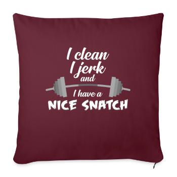 salle de gymnastique - Housse de coussin décorative 45 x 45 cm - bordeaux - Devant