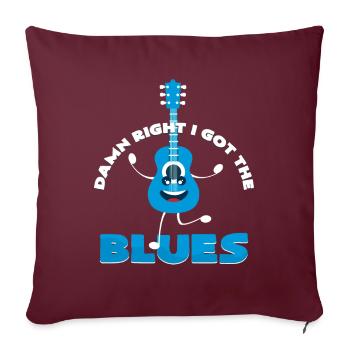 Blues - Housse de coussin décorative 45 x 45 cm - bordeaux - Devant