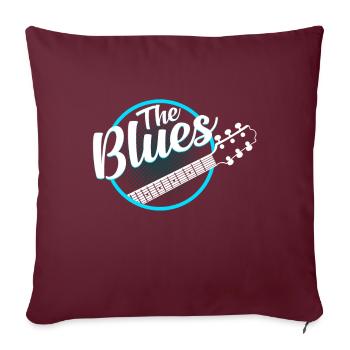 Le blues - Housse de coussin décorative 45 x 45 cm - bordeaux - Devant