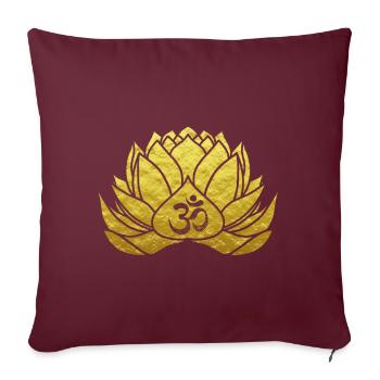Yoga Blume des Lebens Om Zeichen Geschenk - Sofakissenbezug 45 x 45 cm - Burgunderrot - Vorne