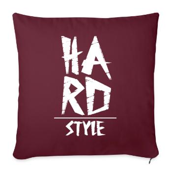 Musique hardstyle - Housse de coussin décorative 45 x 45 cm - bordeaux - Devant