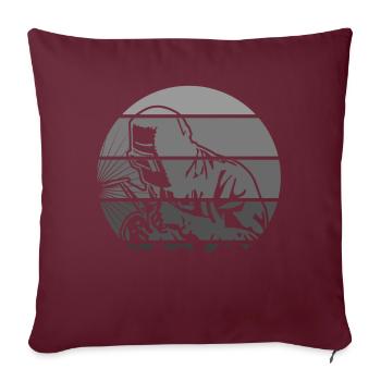 Soudage - Housse de coussin décorative 45 x 45 cm - bordeaux - Devant