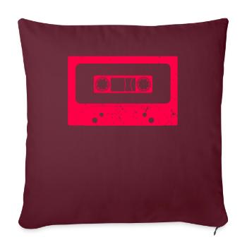 cassette - Housse de coussin décorative 45 x 45 cm - bordeaux - Devant