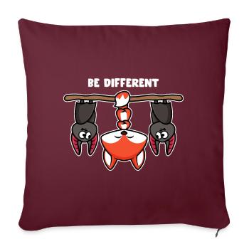 Sois Anders Lustig - Housse de coussin décorative 45 x 45 cm - bordeaux - Devant