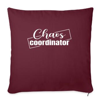 Chaos Coordinator - Sofakissenbezug 45 x 45 cm - Burgunderrot - Vorne