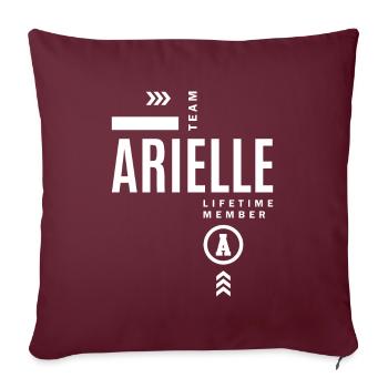 Cadeau d'anniversaire personnalisé nom  - Housse de coussin décorative 45 x 45 cm - bordeaux - Devant