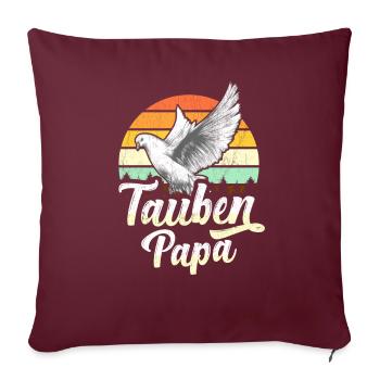 Taubenzüchter Papa Brieftauben Tauben Geschenk - Sofakissenbezug 45 x 45 cm - Burgunderrot - Vorne