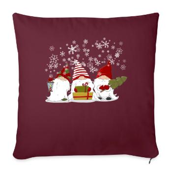 Cadeau de gnome elfes nordiques de Noël - Housse de coussin décorative 45 x 45 cm - bordeaux - Devant