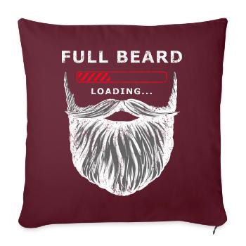 Full beard loading - Housse de coussin décorative 45 x 45 cm - bordeaux - Devant
