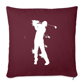 Golfer Coup de golf - Housse de coussin décorative 45 x 45 cm - bordeaux - Devant