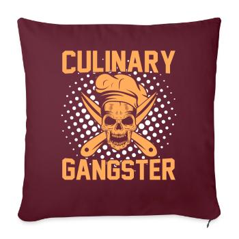 Culinary Gangster Chef Cooking Kitchen Cook - Sofakissenbezug 45 x 45 cm - Burgunderrot - Vorne